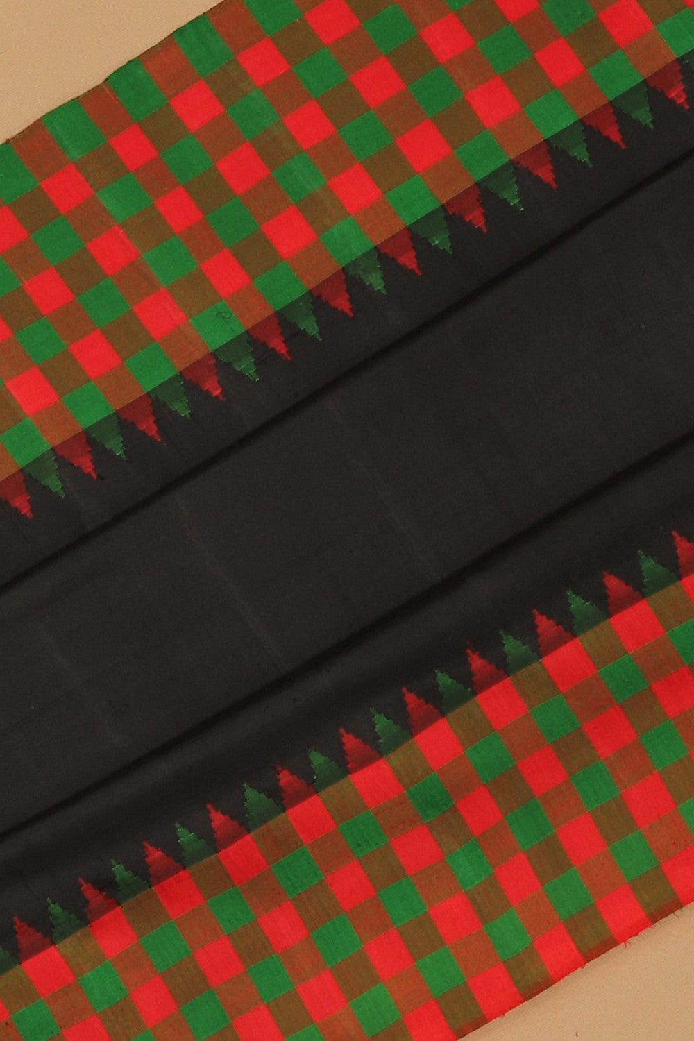 Image of Gadwal Silk Black Saree